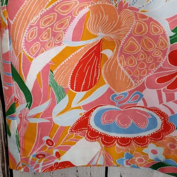 Talbots | GORGEOUS Colorful Canvas A-Line Skirt in Marvelous Floral - Picture 4 of 16